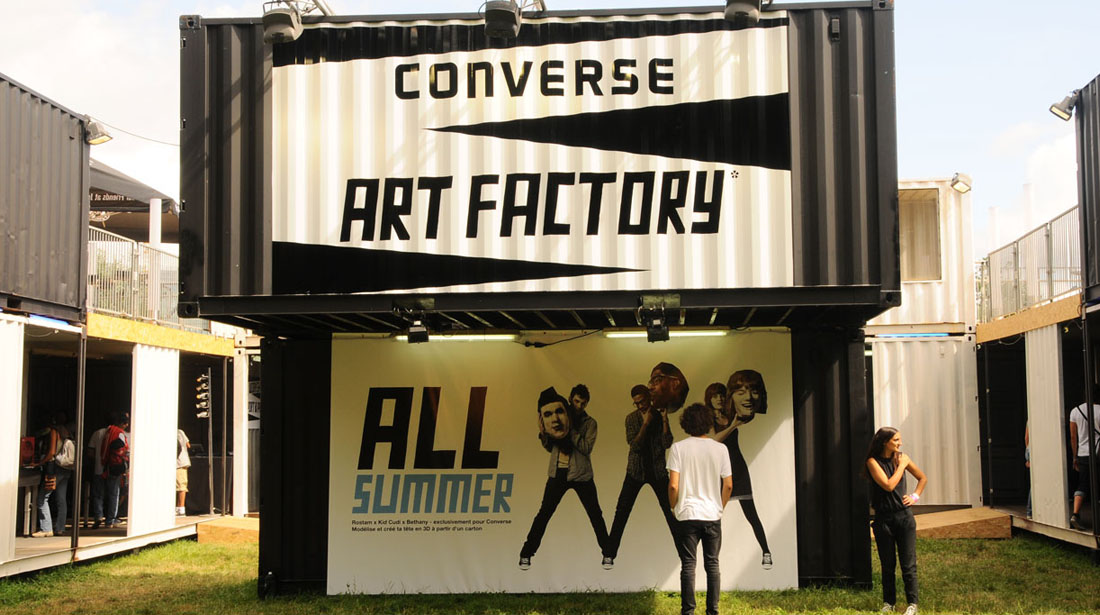 container covering converse art factory